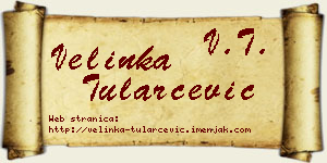 Velinka Tularčević vizit kartica